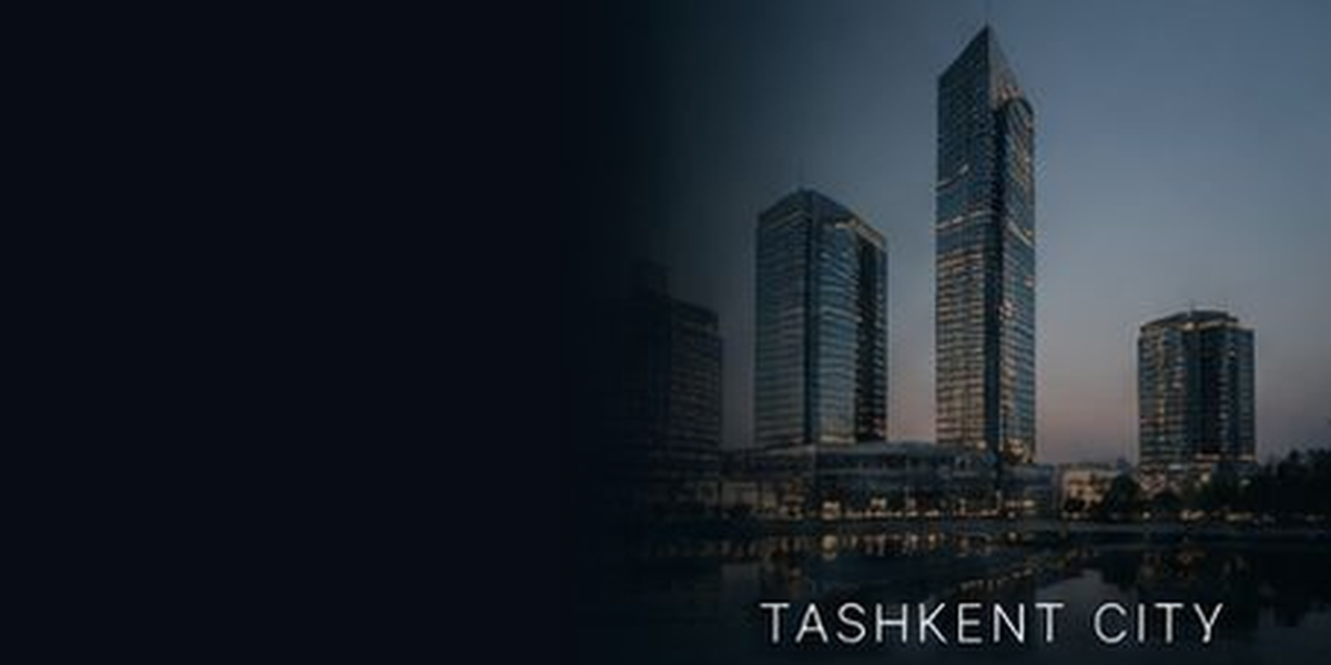 Небоскребы Tashkent City вечерний вид